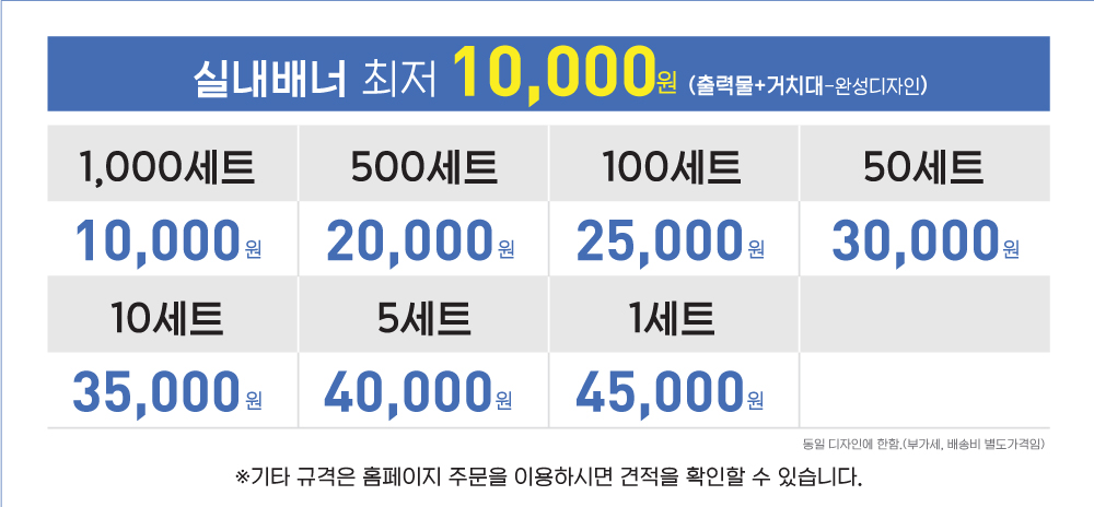 실내용배너+출력물